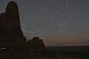 Star Trails over Arches National Park, UT                  