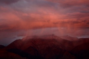 Sunset Virga Over Andes